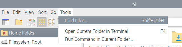 FileManager, Datei suchen
